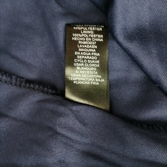 Mlle Gabrielle Womens Blue Cold Shoulder Peasant Pom-Pom Boho Dress Size 1X - Picture 6 of 7